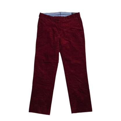 Pantalon Ralph Lauren 34x32 Classic Fit Pana Vino