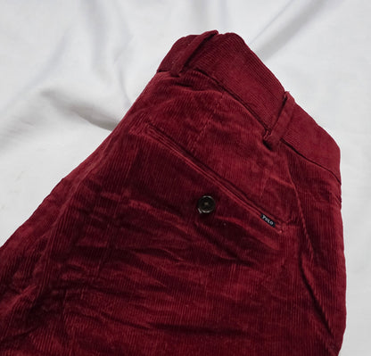 Pantalon Ralph Lauren 34x32 Classic Fit Pana Vino