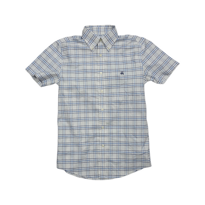 Camisa Manga Corta Brooks Brothers Xchico Xs Blanca Cuadros