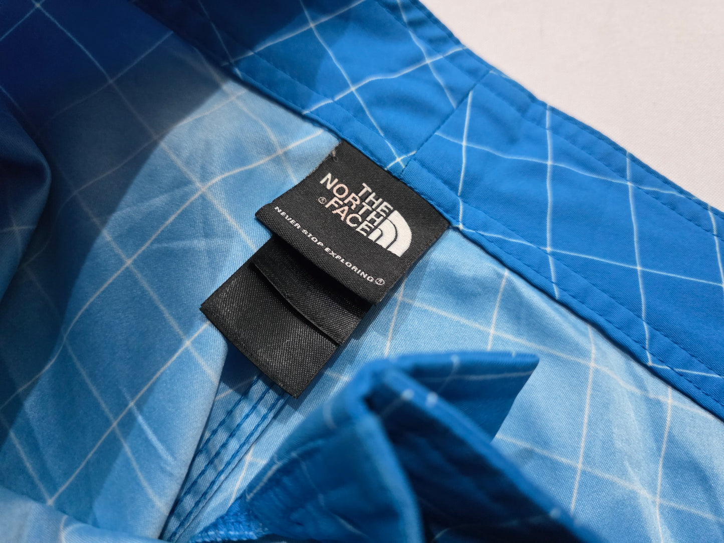 Short The North Face Talla 32 Azul Cuadro