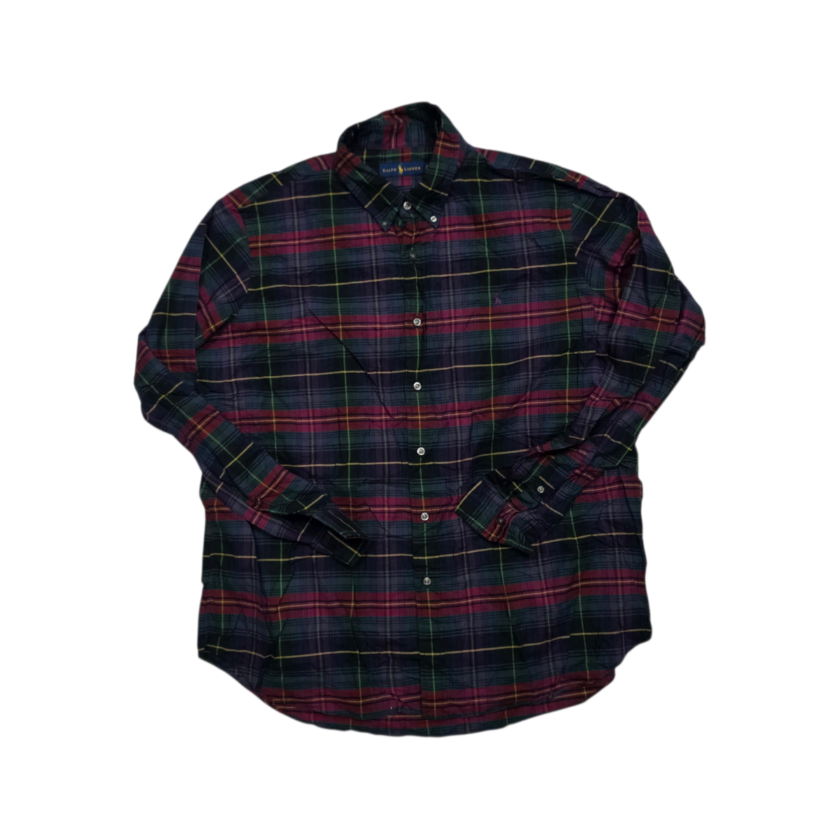 Camisa Ralph Lauren 2xl Cuadro Verde Y Rojo