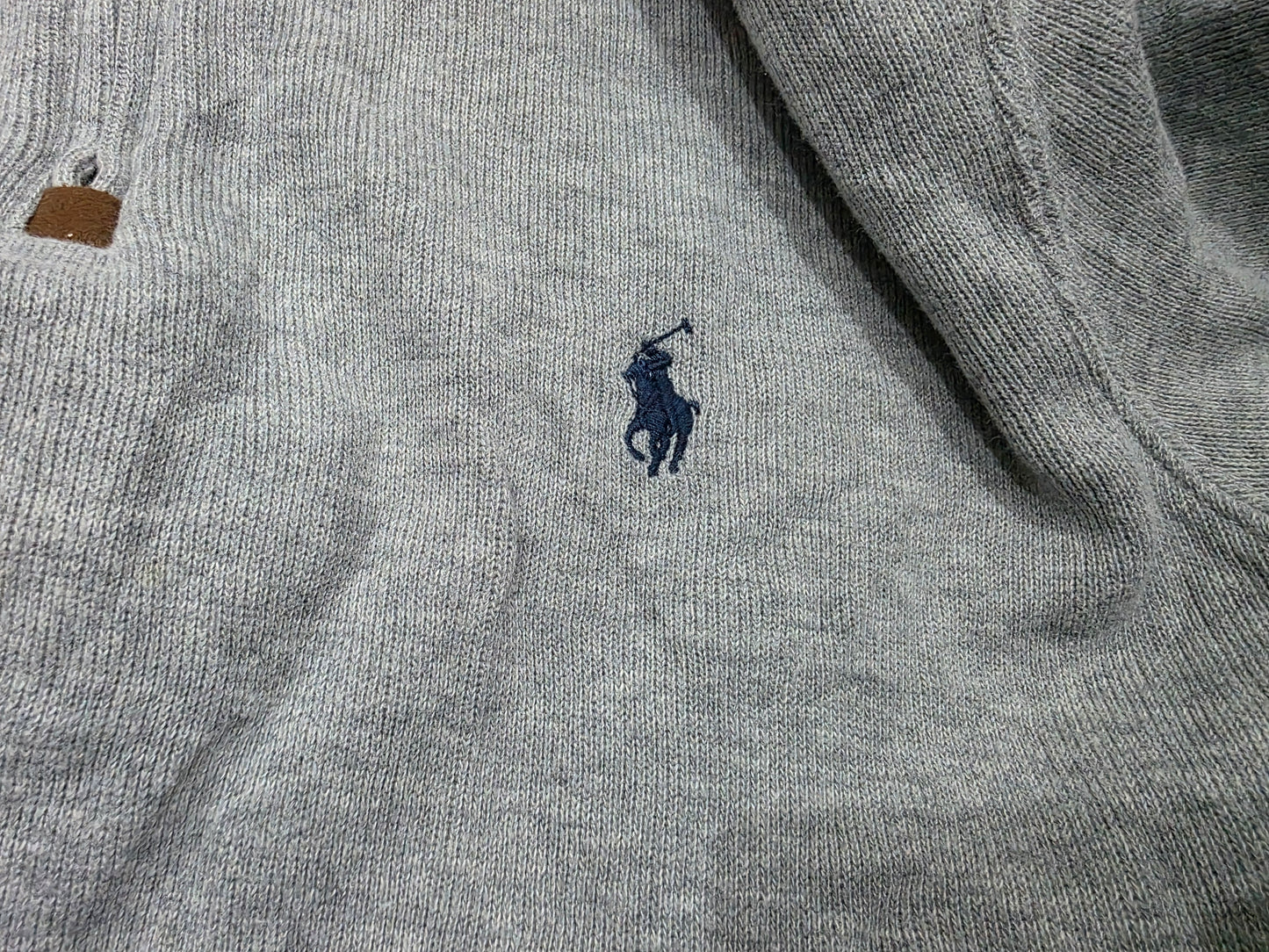 Sueter Ralph Lauren Mediana M Gris Pony Azul