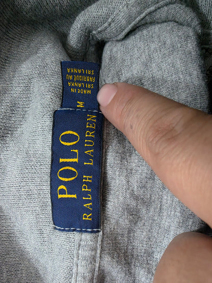 Sueter Ralph Lauren Mediana M Gris Pony Azul