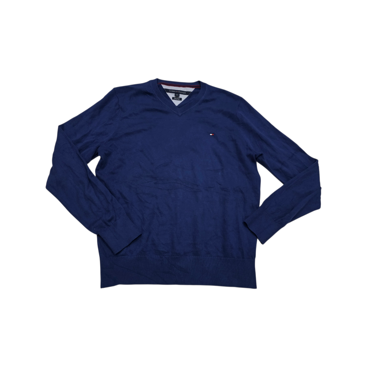 Sueter Tommy Hilfiger Grande L Azul Algodon Pima