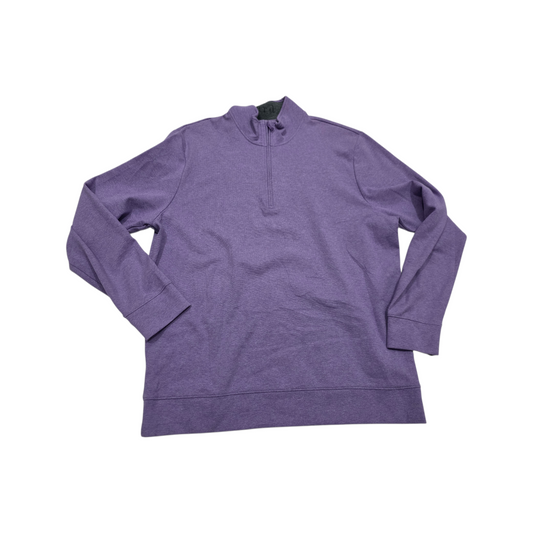 Sudadera Vineyard Vines Xgrande Xl Morado Cierre Corto
