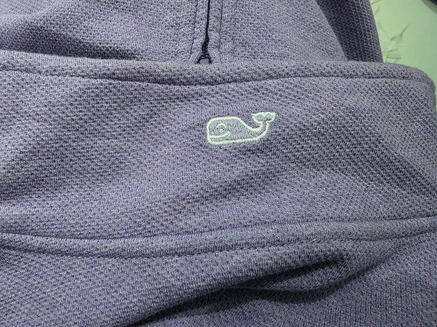 Sudadera Vineyard Vines Xgrande Xl Morado Cierre Corto