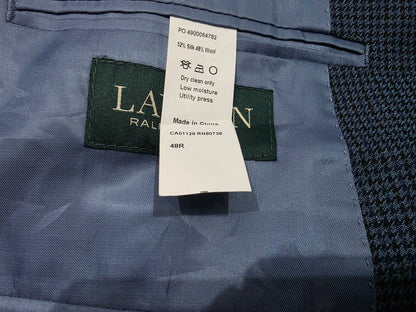 Saco Ralph Lauren 48r Azul Cuadro Azul