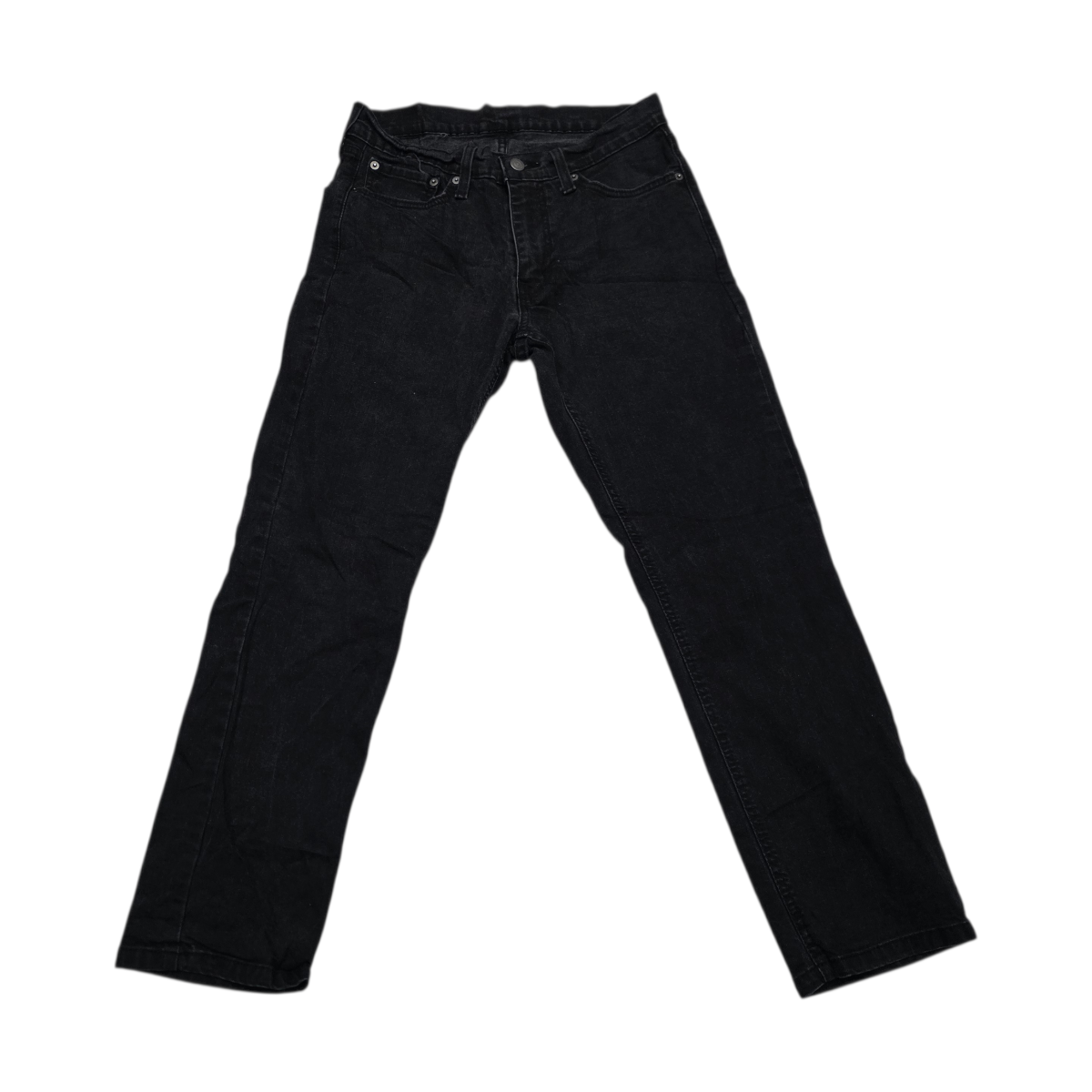 Pantalon 541 31x30 Recto Negro Deslavado