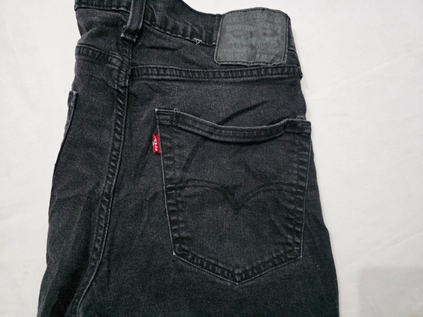 Pantalon 541 31x30 Recto Negro Deslavado