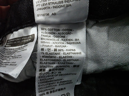 Pantalon 541 31x30 Recto Negro Deslavado