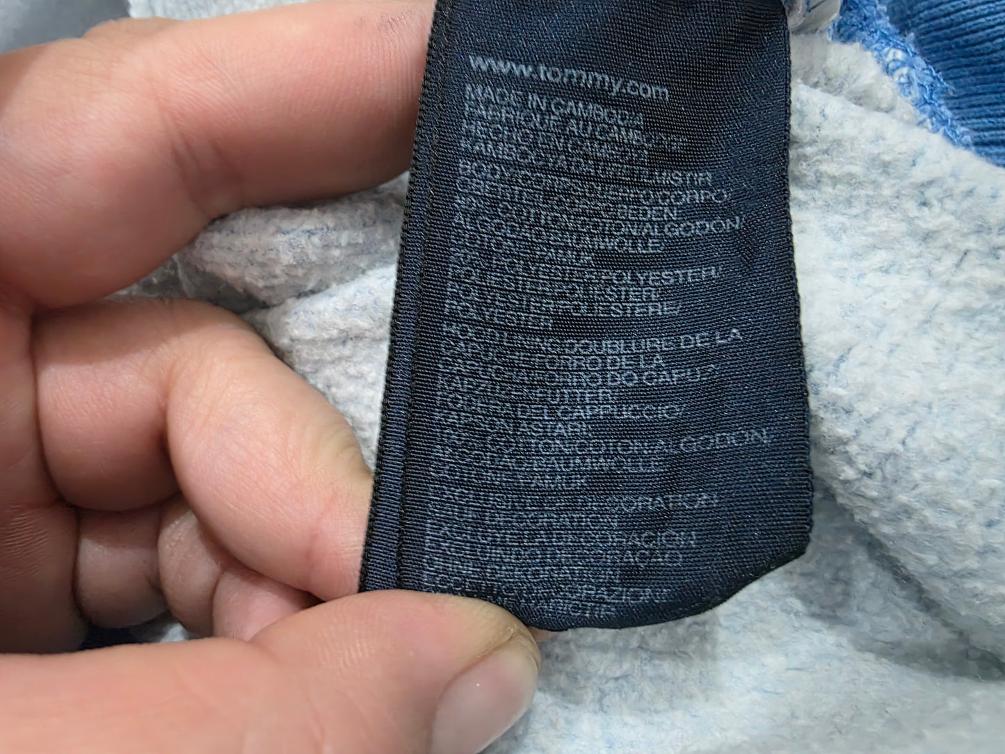 Sudadera Tommy Hilfiger Chico S Azul Deslavado