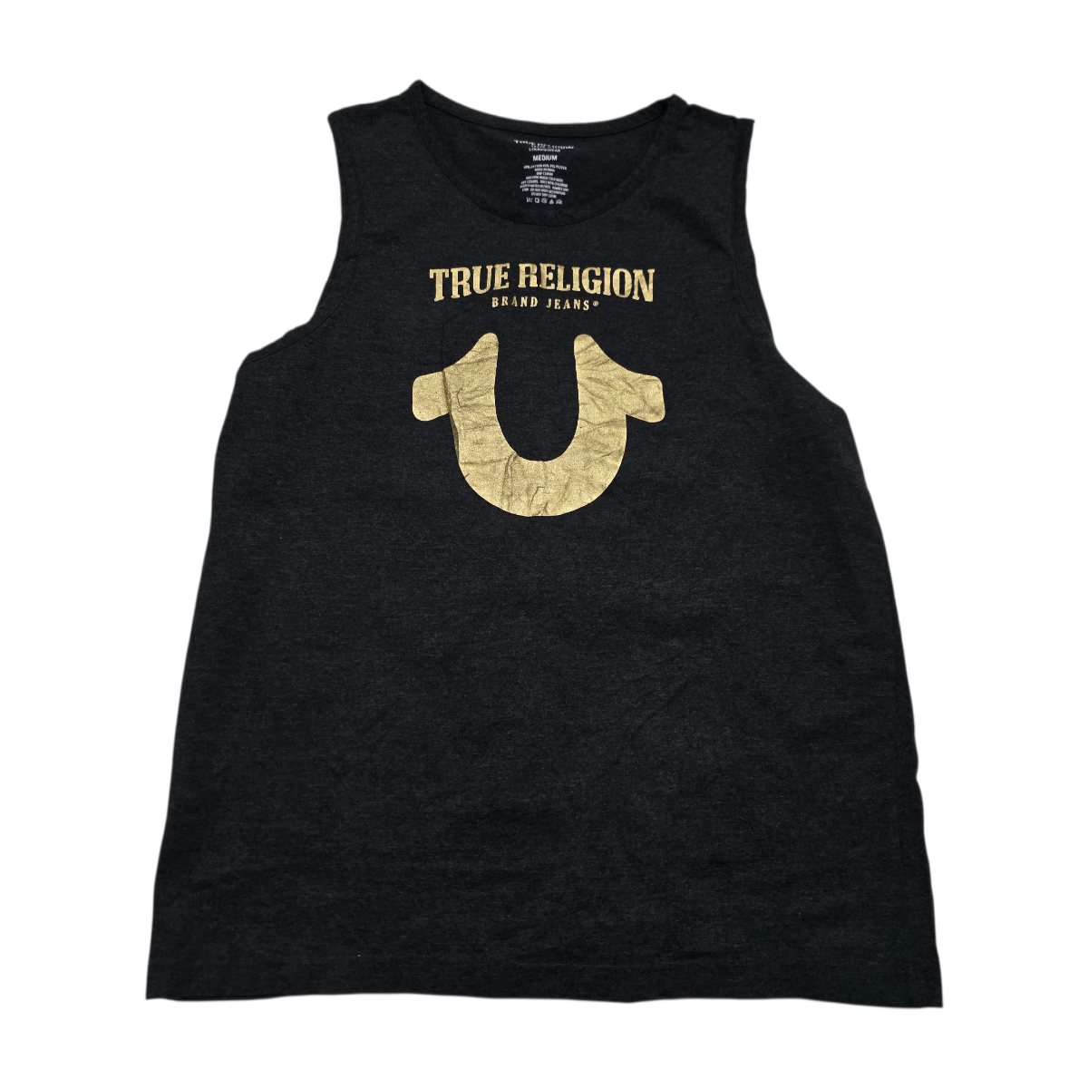 Playera True Religion Mediana M Gris Sin Mangas