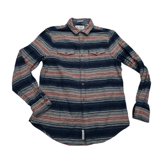 Camisa Penguin Mediana M Azul Lineas