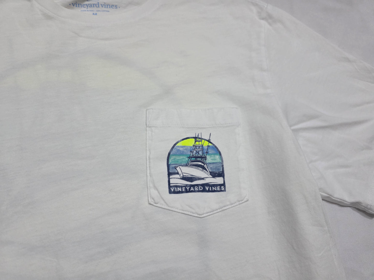 Playera Vineyard Vines Mediana M Blanca Barco