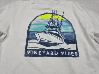 Playera Vineyard Vines Mediana M Blanca Barco