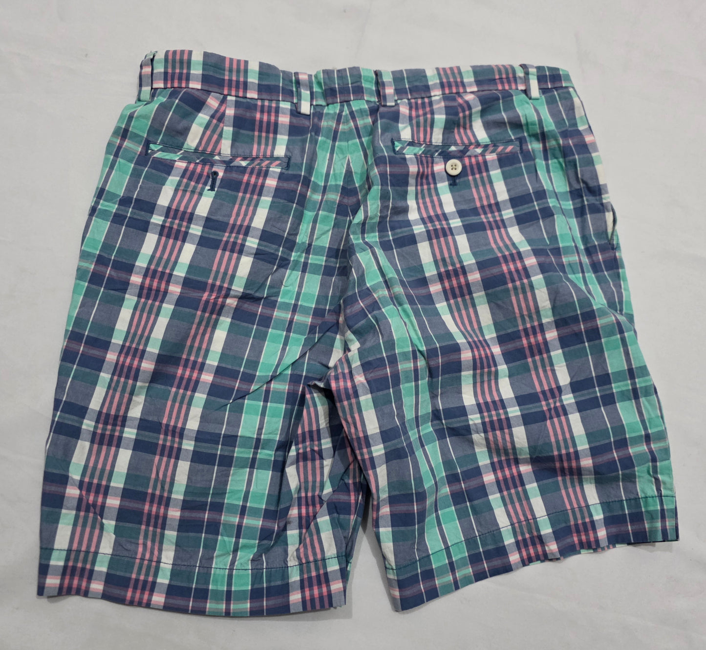 Bermuda Vineyad Vines Talla 33 Cuadro Azul