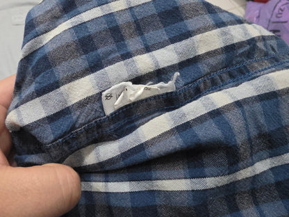 Camisa Carhatt Grande L Manga Corta Loose Fit Azul Cuadro