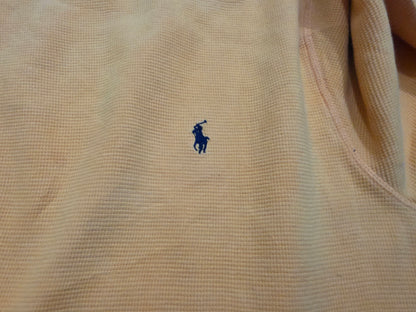 Playera Ralph Lauren Manga Larga Grande L Amarilla Pony Azul