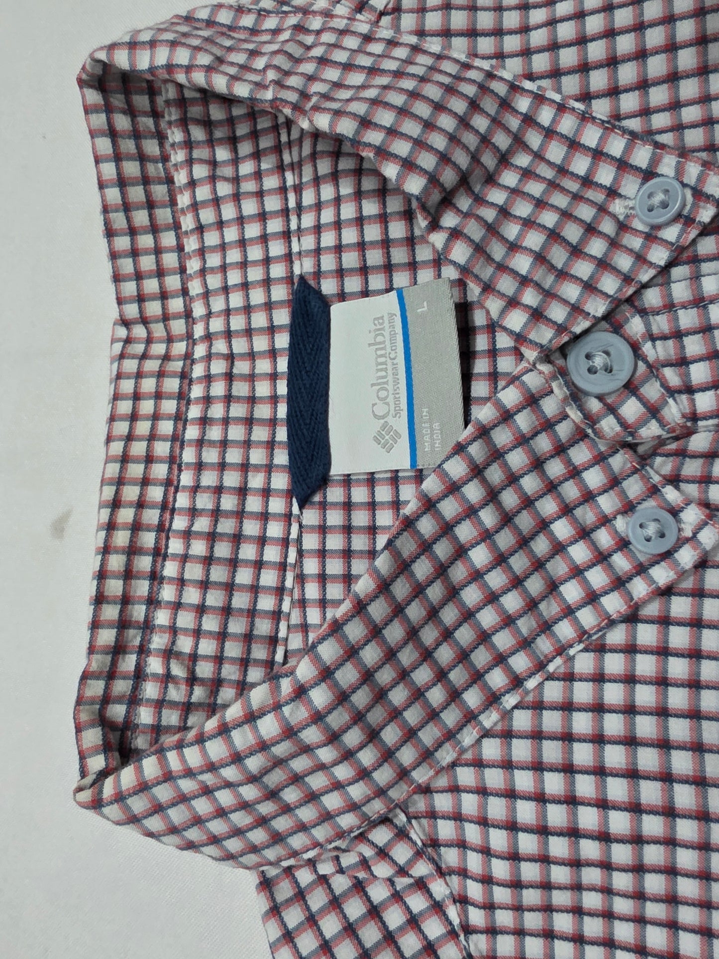 Camisa Columbia Grande L Vino Manga Corta
