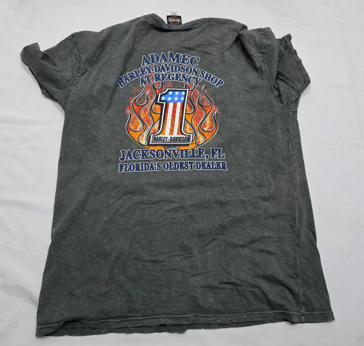 Playera Harley Davidson Xgrande Xl Gris Jacksonville