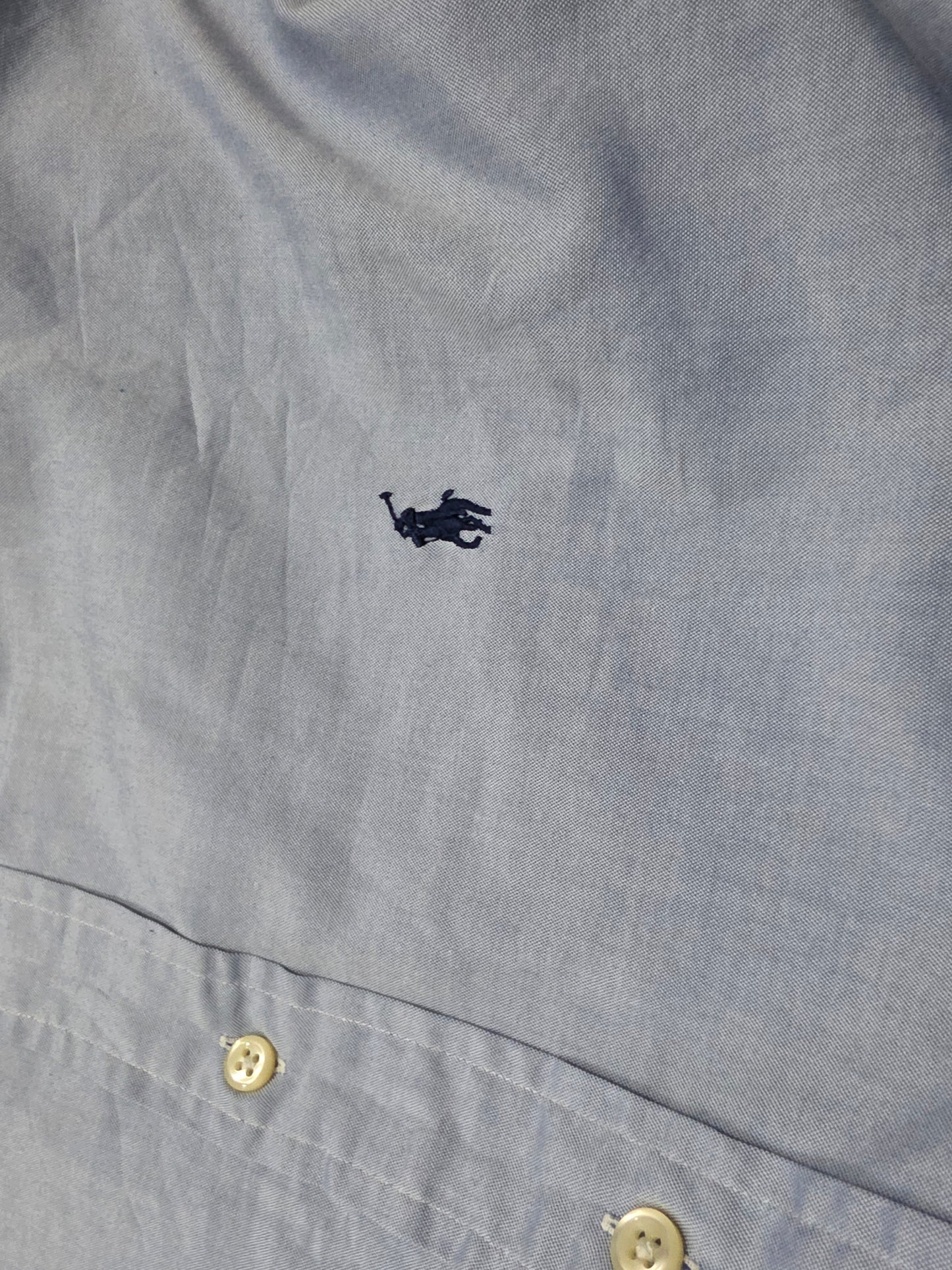 Camisa Ralph Lauren Xgrande Xl 17 1/2 34-35 Yarmouth Azul