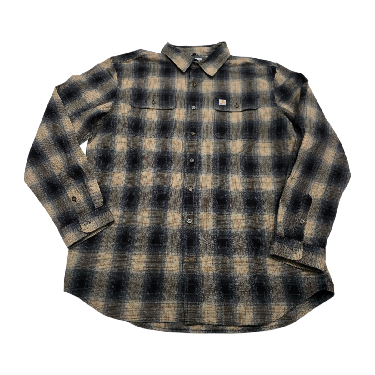 Camisa Carhartt Xgrande Xl Tall Cuadro Cafe Y Negro