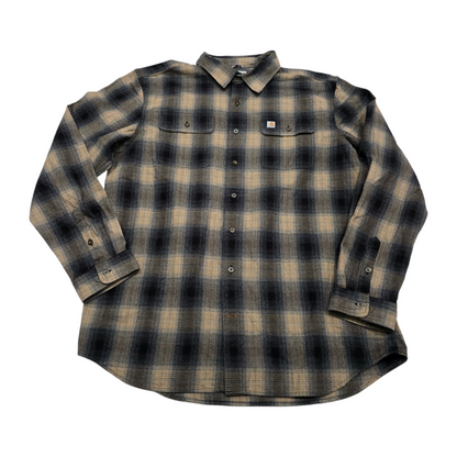 Camisa Carhartt Xgrande Xl Tall Cuadro Cafe Y Negro