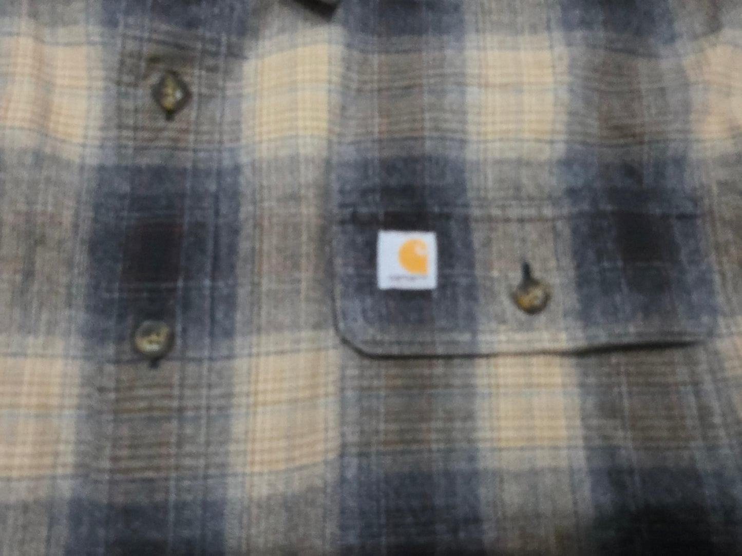 Camisa Carhartt Xgrande Xl Tall Cuadro Cafe Y Negro