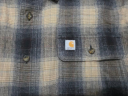 Camisa Carhartt Xgrande Xl Tall Cuadro Cafe Y Negro