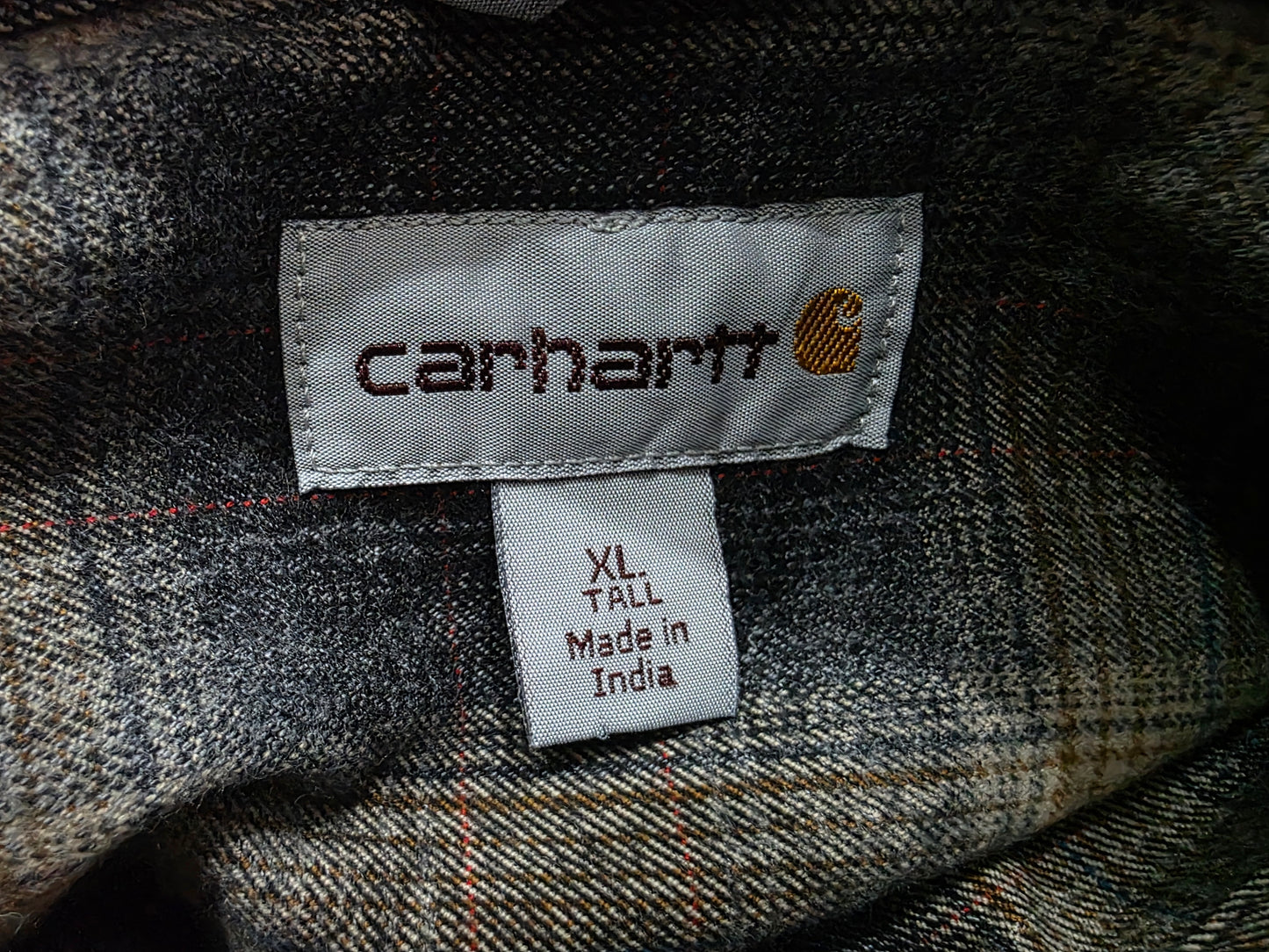 Camisa Carhartt Xgrande Xl Tall Cuadro Cafe Y Negro