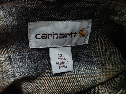 Camisa Carhartt Xgrande Xl Tall Cuadro Cafe Y Negro