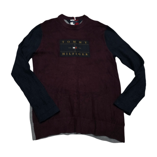 Sueter Tommy Hilfiger 2xl Vino Y Azul
