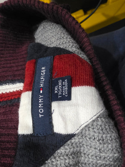 Sueter Tommy Hilfiger 2xl Vino Y Azul