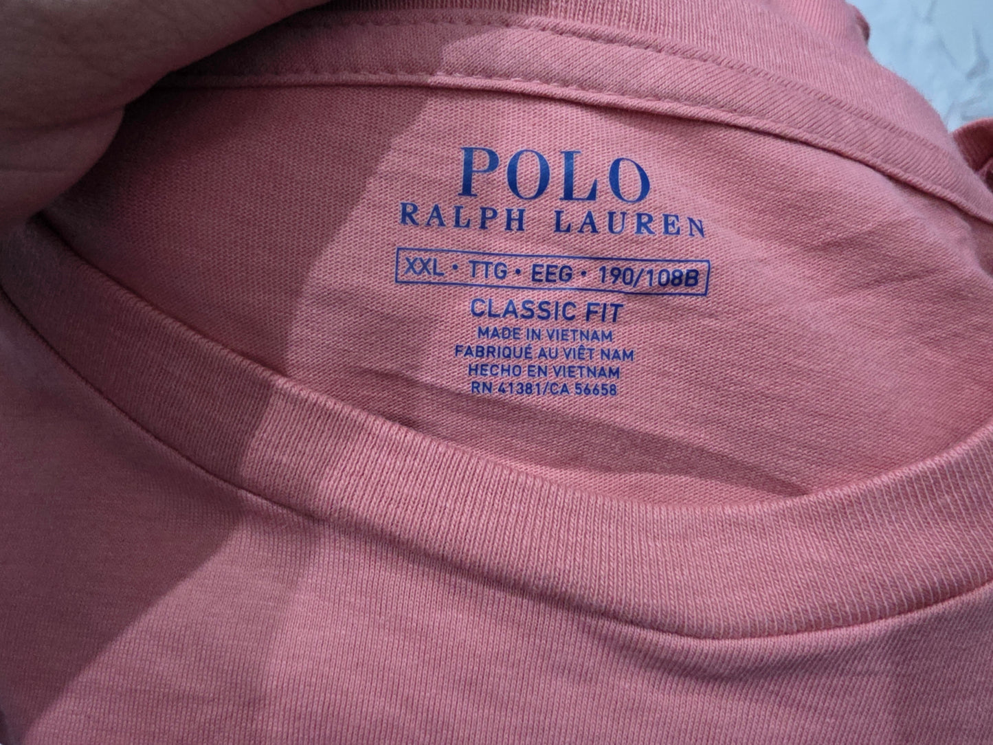 Playera Ralph Lauren 2xl Classic Fit Coral Deslavado