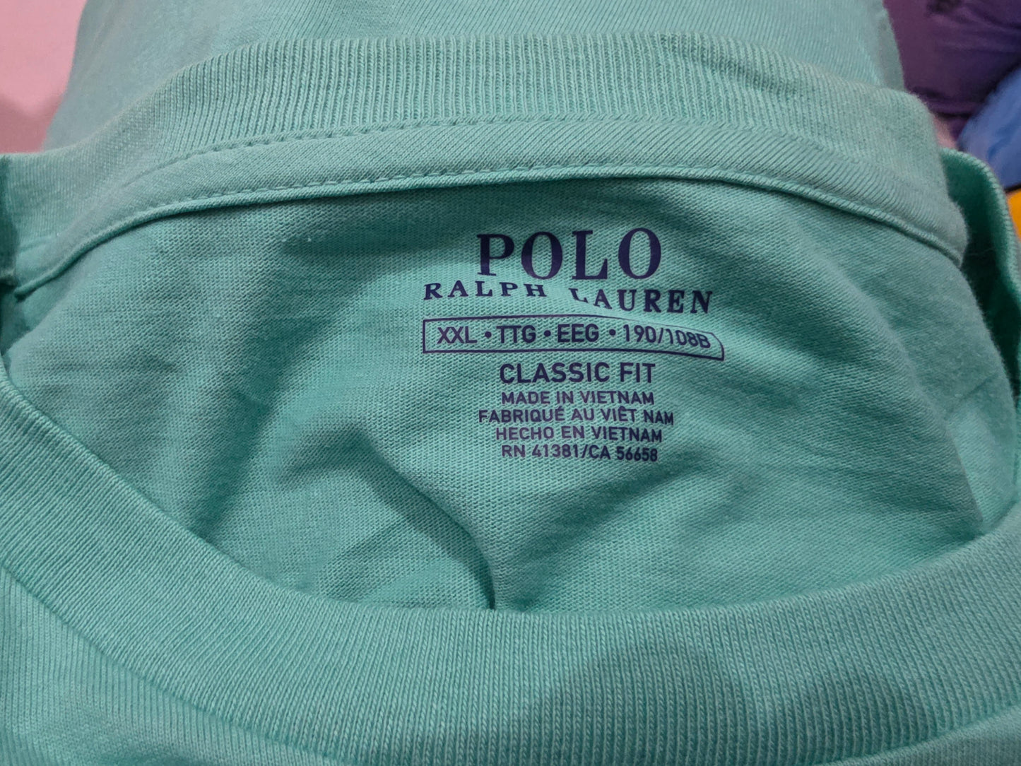 Playera Ralph Lauren 2xl Classic Fit Turquesa Pony Morado