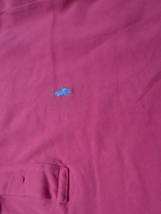 Playera Polo Ralph Lauren 2xl Rosa Pony Azul