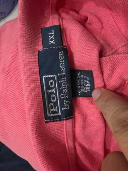 Playera Polo Ralph Lauren 2xl Rosa Pony Azul