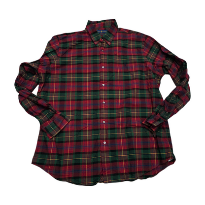 Camisa Ralph Lauren 2xl Classic Fit Cuadro Rojo Y Verde
