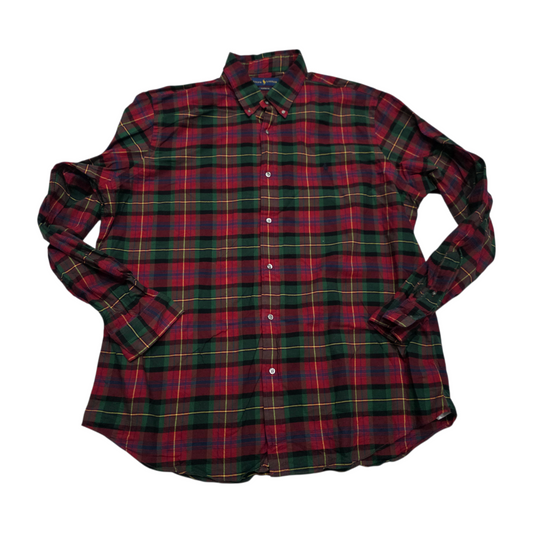 Camisa Ralph Lauren 2xl Classic Fit Cuadro Rojo Y Verde