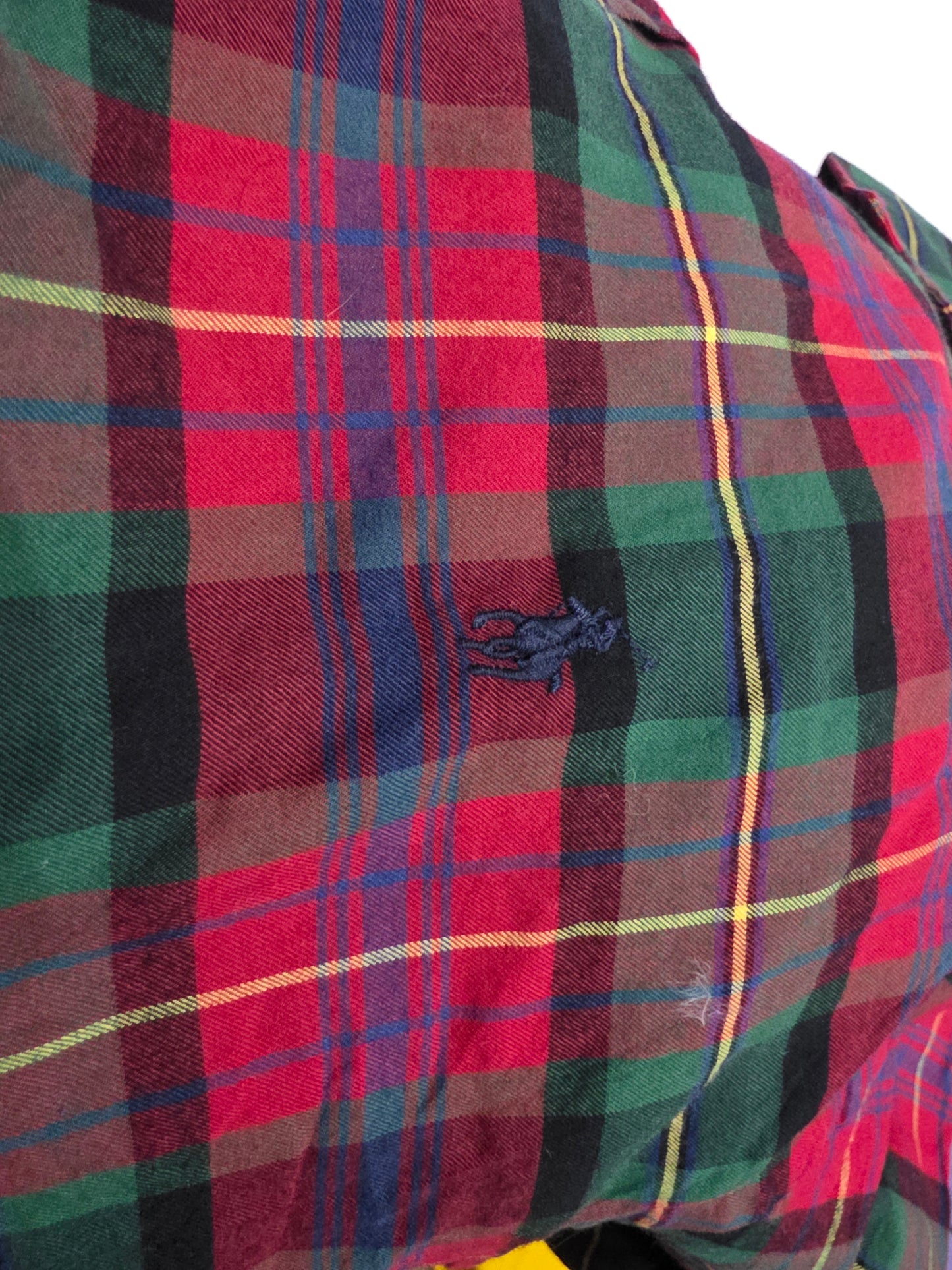 Camisa Ralph Lauren 2xl Classic Fit Cuadro Rojo Y Verde