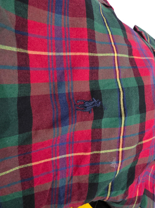 Camisa Ralph Lauren 2xl Classic Fit Cuadro Rojo Y Verde