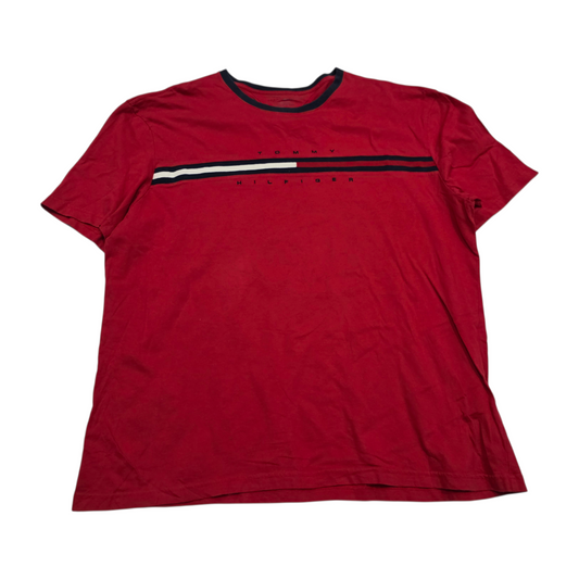 Playera Tommy Hilfiger 2xl Rojo Cuello Redondo