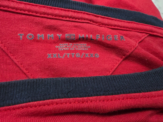 Playera Tommy Hilfiger 2xl Rojo Cuello Redondo
