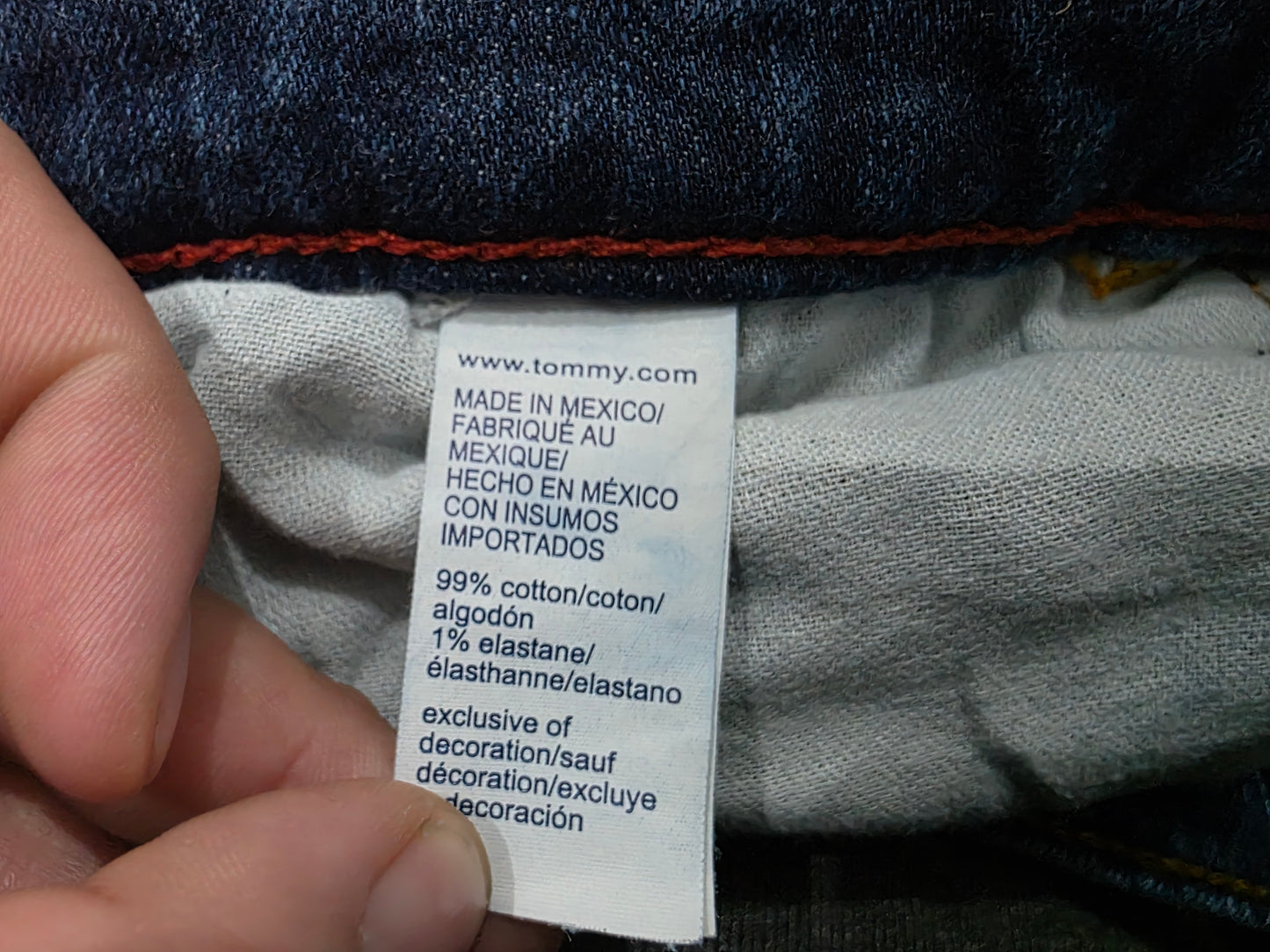 Pantalon Tommy Hilfiger 29x30 Slimfit Azul