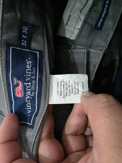 Pantalon Vineyard Vines 32x30 Recto Gris Descolorido
