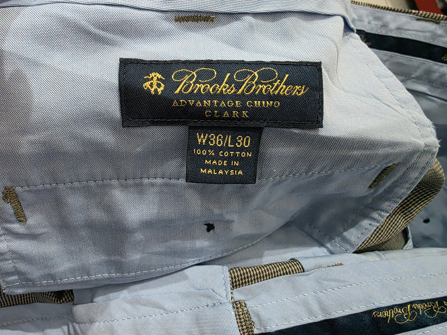 Pantalon Brooks Brothers 36x30 Cafe Recto