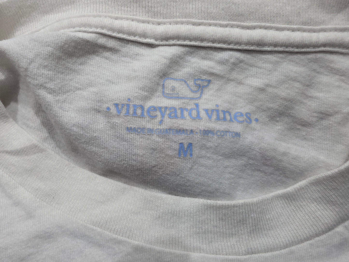 Playera manga larga Vineyard Vines Mediana M Blanca perrito