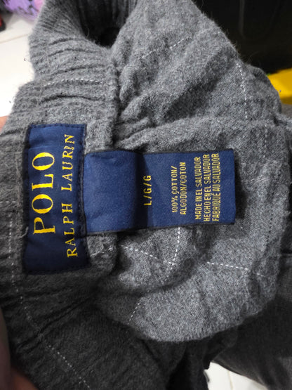 Pijama Ralph Lauren Grande L Gris Cuadro