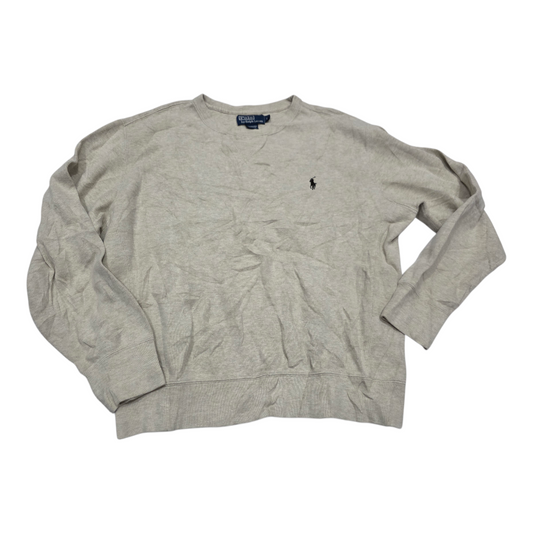 Sueter Ralph Lauren Grande L Beige Oscuro Pony Azul
