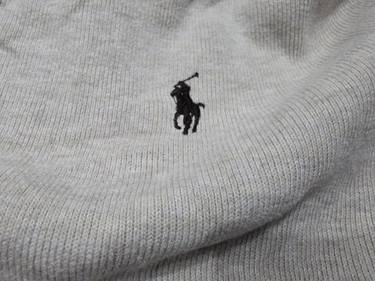 Sueter Ralph Lauren Grande L Beige Oscuro Pony Azul
